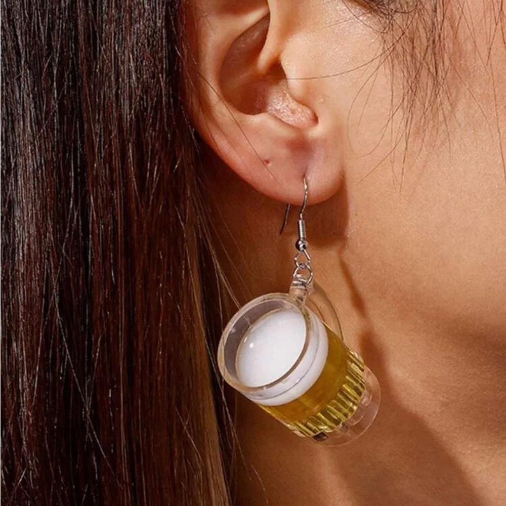 Novelty Beer Mug Drop Earrings NEW 🏷️